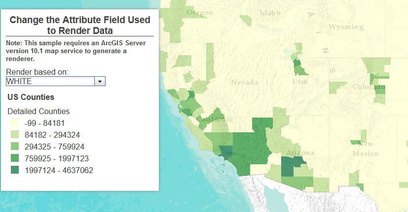 رنگ‌بندی (Symbology) نمایش داده بر اساس فیلد توصیفی به کمک ArcGIS API در محیط وب