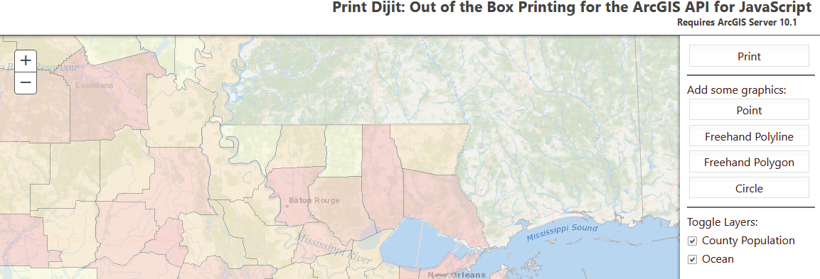 پیاده سازی ابزار Print بر روی نقشه به کمک ArcGIS API