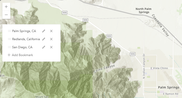 افزودن bookmark بر روی نقشه به کمک Arcgis API