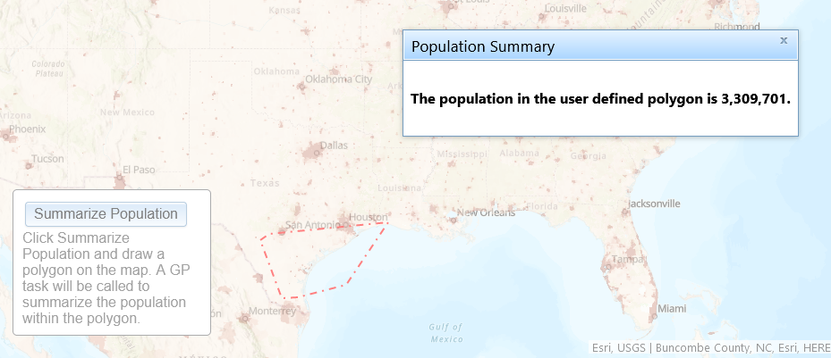 تعیین جمعیت بر اساس محدوده ترسیمی به کمک ArcGIS API