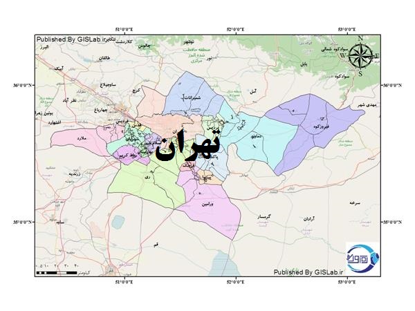 تقسیمات جغرافیایی استان تهران