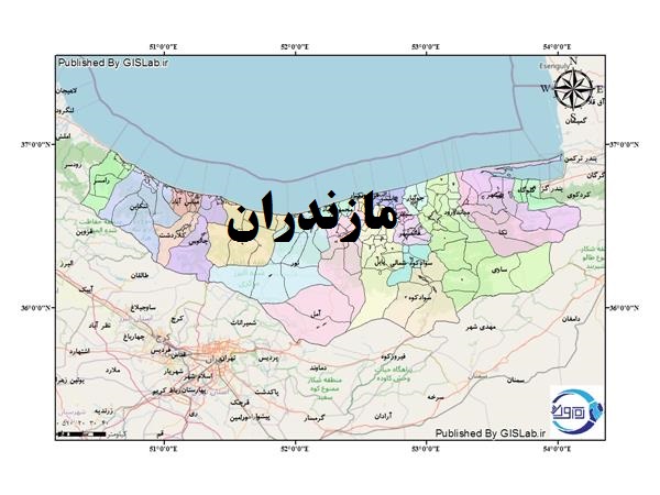 تقسیمات جغرافیایی استان مازندران